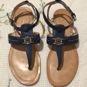 Tommy Hilfiger Navy Sandals, size 7